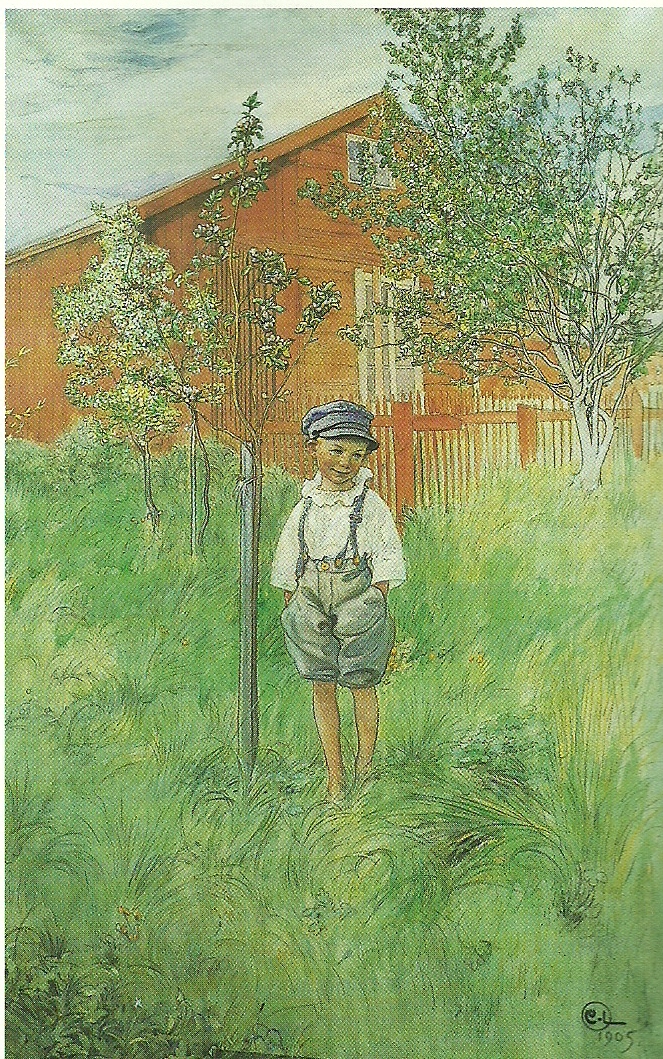 Carl Larsson esbjorn vid sitt agandes appeltrad-esbjorn unghink